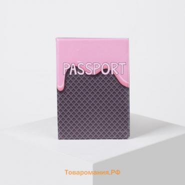 Обложка для паспорта, цвет коричневый/розовый