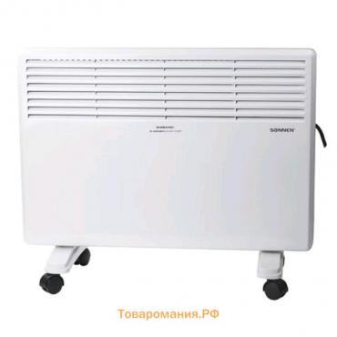 Обогреватель SONNEN X-1500, конвекторный, 1500 Вт, до 15 м², напольный/настенный, белый