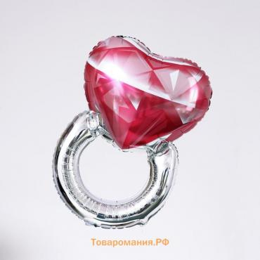 Шар фольгированный 24" «Кольцо», розовый