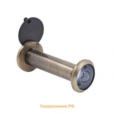 Глазок дверной "АЛЛЮР" ГДШ-5 БШт 70-120 мм, d=16 мм, цвет античная бронза