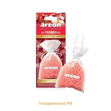 Ароматизатор Areon Pearls, на зеркало, мешочек, аромат яблоко с корицей, 50 г 167650a