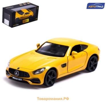 Машина металлическая MERCEDES-AMG GT S, 1:32, открываются двери, инерция, цвет жёлтый