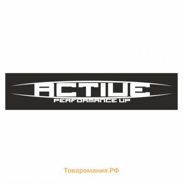 Полоса на лобовое стекло "ACTIUE", черная, 1220 х 270 мм