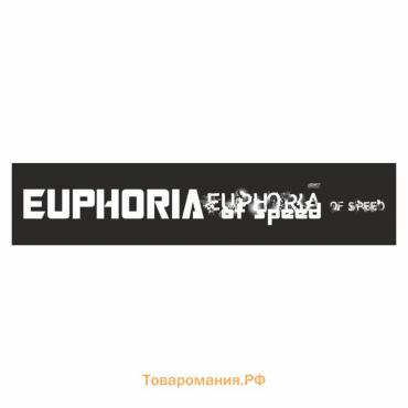 Полоса на лобовое стекло "EUPHORIA", черная, 1600 х 170 мм