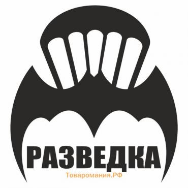 Наклейка "Эмблема Разведка", плоттер, 100 х 100 мм, черная